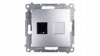 Simon 54 Gniazdo komputerowe pojedyncze RJ45 kat. 6 srebrny mat D61.01/43
