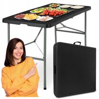 Stół Bankietowy Cateringowy Składany w Walizkę Turystyczny Ogrodowy 122 cm