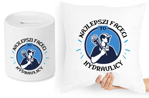 Dla Hydraulika Zestaw Poduszka + Skarbonka Z Nadrukiem Ze Zdjęciem na Arena.pl