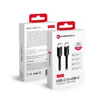 2 x FORCELL F-ENERGY C338 kabel Typ C do Typ C PD QC4.0 3A 60W 3 m czarny