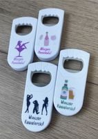 OTWIERACZE do butelek piwa NADRUK UV prezent na kawalerski panieński 4 szt