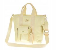 Laura Biaggi - pojemna torebka shopper kieszeń na telefon żółty AB632