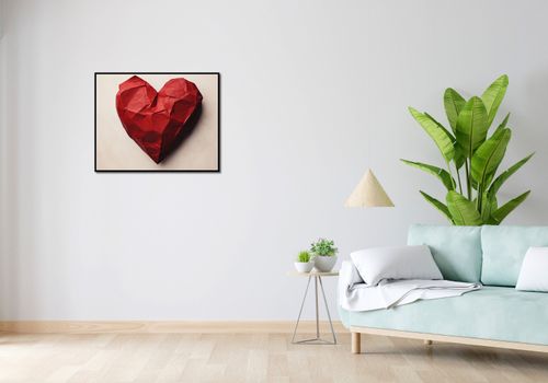Plakat 76x60,5cm Kreślone Serce na Arena.pl