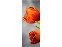 40X100CM CZEROWNE TULIPANY OBRAZ PION