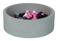 Suchy basen dla dziecka z piłeczkami 150szt czarny, biały, pudrowy róż