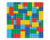 Serwetki papierowe kolorowe klocki, 20 szt.