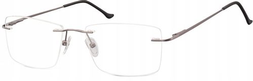 BEZRAMKOWE Okulary OPRAWKI Okularowe patentki prostokątne Grafitowe Unisex na Arena.pl