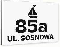 Tabliczka Tablica ADRESOWA biała DIBOND 30x20 numer domu ul. różne wzory