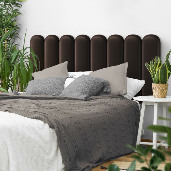 Panele Tapicerowane Na Ścianę Eko Skóra PŁOTEK Brązowy 60cm x 20cm zdjęcie 4