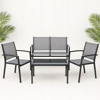 Zestaw MEBLE OGRODOWE do ogrodu na taras – kanapa, krzesła, stolik, 4 ELE