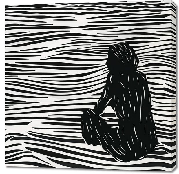 Obraz 90x90cm Złożone Fluidalne Linie zdjęcie 1