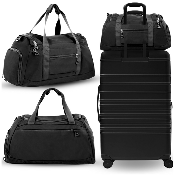 torba podróżna bagaż podręczny fitness siłowniana czarna 30 l zdjęcie 1
