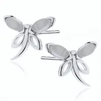DELIKATNE RODOWANE SREBRNE KOLCZYKI WAŻKI DRAGONFLY ULEKSYT SREBRO 925