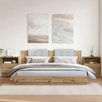 Szafki nocne, 2 szt., dąb artisan, 50x32x60 cm