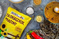 Słonecznik lekko solony Mirasol 190g Prażony, Czarny, Świeży, Duże ziarna