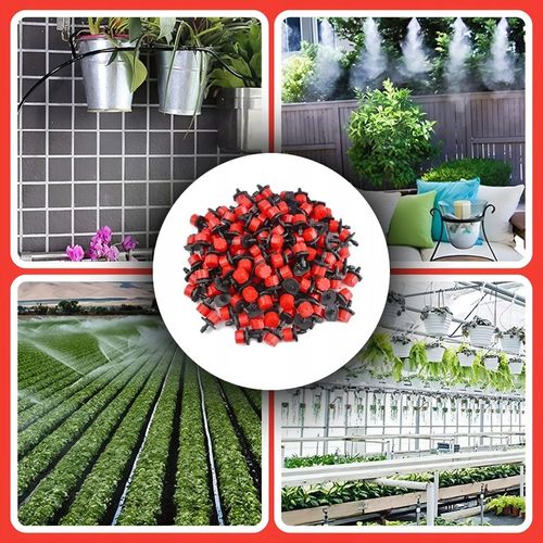 KROPLOWNIK EMITER NAWADNIANIA Z KOMPENSACJĄ 100SZT DO NAWADNIANIA PODLEWANI na Arena.pl