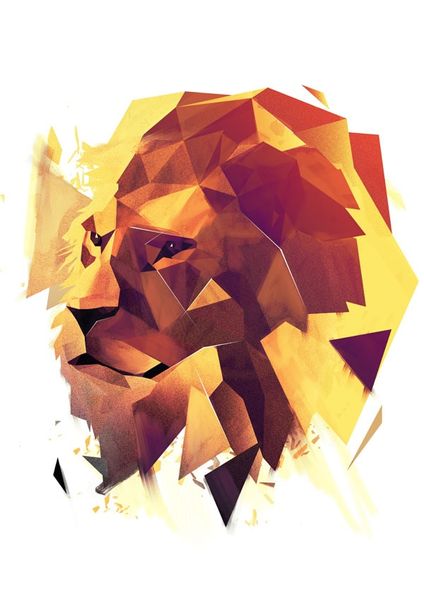 Lew - plakat 60x80 cm zdjęcie 1