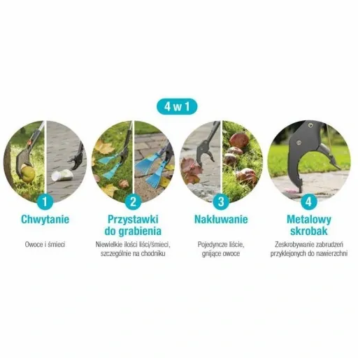 Gardena Chwytak do liści śmieci 4 w 1 11700 3567 zdjęcie 9