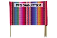 PARAWAN PLAŻOWY paski z indywidualnym napisem 5 PANELI 64.5