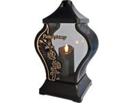 PAMIĘTAMY ZNICZ LAMPION NA GRÓB FAR MAŁY RÓŻA ZŁOTO+ŚWIECA LED CZARNA