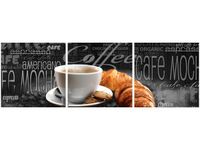 90X30CM CZARNA KAWA TRÓJ OBRAZ