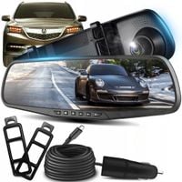 KAMERA SAMOCHODOWA WIDEOREJESTRATOR W LUSTERKU REJESTRATOR JAZDY PRZÓD 32GB