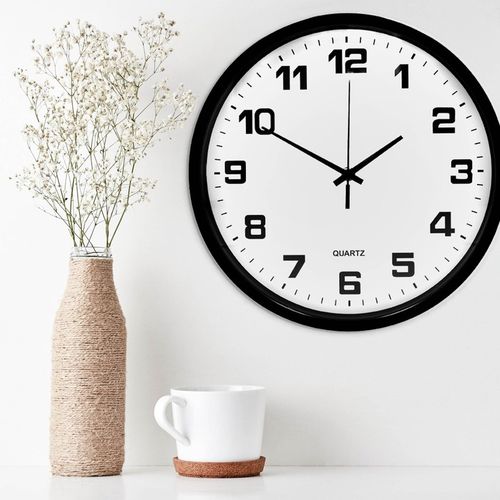 ZEGAR ŚCIENNY czarny 30 cm do salonu kuchni klasyczny na Arena.pl
