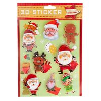Naklejki Świąteczne 3D Puffy Wypukłe Motywacyjne Świąteczne Nalepki