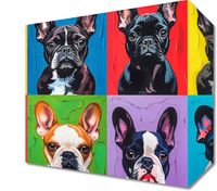 Obraz 20x20cm Buldogi Francuskie