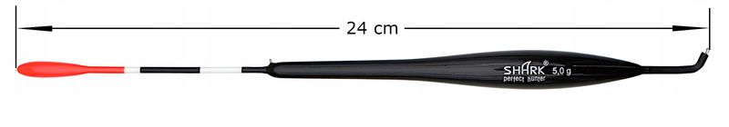 SPŁAWIK PRZELOTOWY boczny Z BALSY 5,0 g/ 24 cm SHARK zdjęcie 2