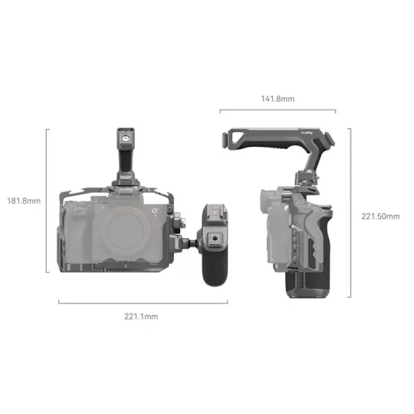 SmallRig 4539 Klatka HawkLock Quick Release Advanced Cage Kit Sony 7RV 7IV zdjęcie 3