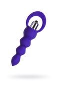 todo by toyfa anal plug twisty, silicone, purple, 14 cm, o 3.2 cm