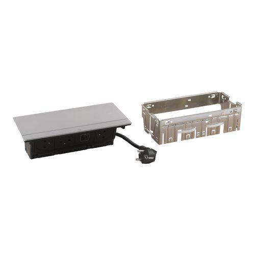 Gniazdo meblowe POP UP wyposażone 3X2P+Z/USB A+C z przewodem 2m - STALOWY Legrand 654820 na Arena.pl