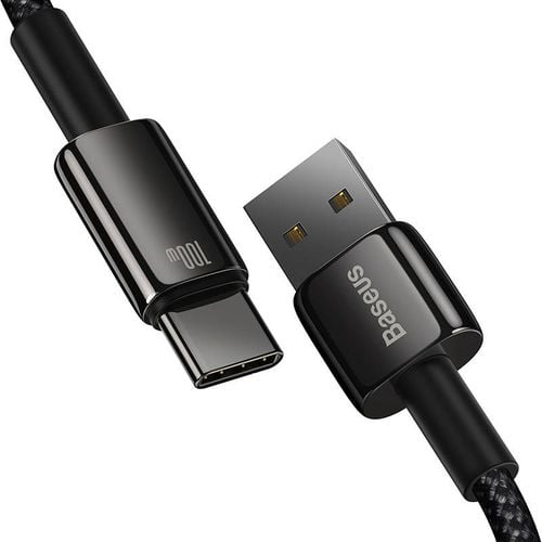 kabel usb do usb-c baseus tungsten gold, 100w, 1m (czarny) na Arena.pl