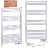 GRZEJNIK ŁAZIENKOWY ELEKTRYCZNY DRABINKA ŚCIENNY TERMOSTAT DUŻA MOC 500W