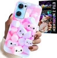 ETUI DO OPPO RENO7 5G - WZÓR W SŁODKIE PIANKI, OBUDOWA, PLECKI