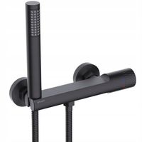 Bateria prysznicowa jednouchwytowa ścienna Valvex Decor Black czarny