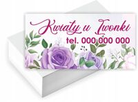 Wizytówki firmowe PROJEKT GRATIS 1000 sztuk KWIACIARNIA CENTRUM OGRODNICZE