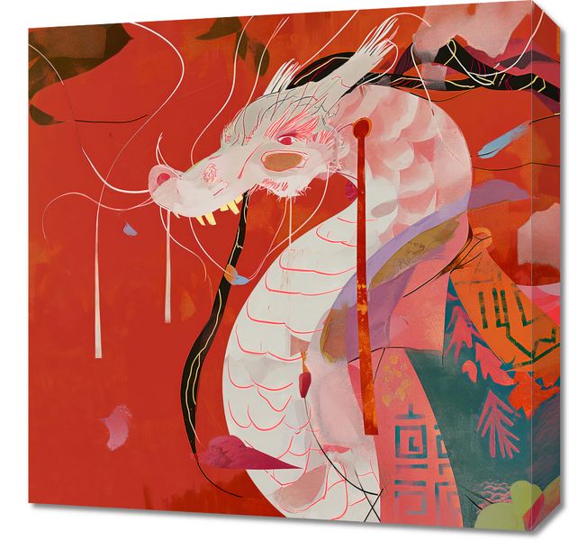 Obraz 50x50cm Orientacyjny Smok zdjęcie 1