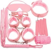 fetish fever   bondage set   7 pieces   pink