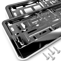 RAMKI POD TABLICE REJESTRACYJNĄ CHROM GRAFIT 2SZT GRAFIT METALIK