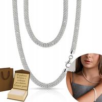 SREBRNY PEŁNY ŁAŃCUSZEK DAMSKI TUB Z ZAWIESZKĄ PR. 925 + GRAWER GRATIS