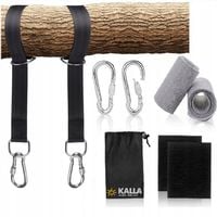 ZESTAW MOCOWANIE DO HAMAKA HUŚTAWKI UCHWYT LINKI TAŚMY PASY KARABIŃCZYKI