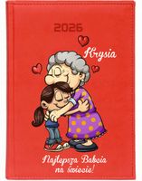 KALENDARZ A5 2026 DZIENNY ksiażkowy Z NADRUKIEM najlepsza babcia + imię