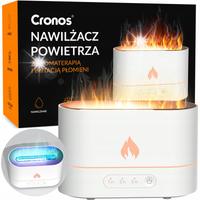 NAWILŻACZ POWIETRZA DYFUZOR ZAPACHOWY LED AROMATERAPIA EFEKT OGNIA KOMINEK