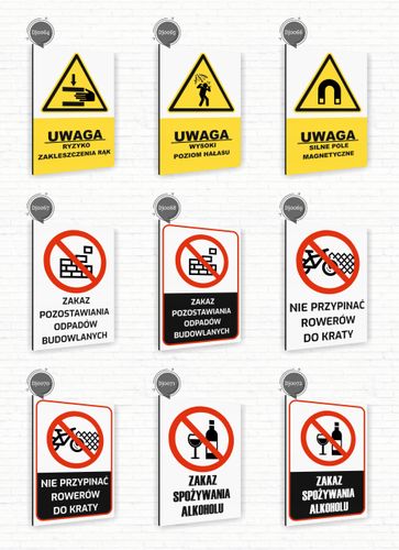 Tabliczka znak informacyjny 40x30 Biała UWAGA ZŁY PIES Dibond NADRUK UV na Arena.pl