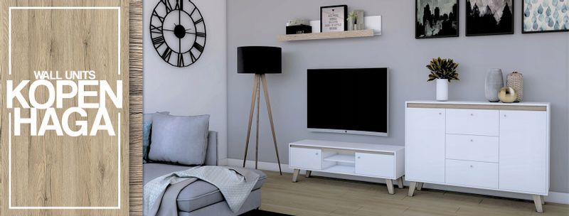 Biała Komoda Skandynawska Kopenhaga zdjęcie 5