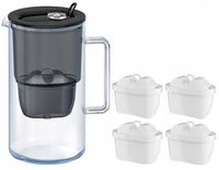 DZBANEK FILTRUJĄCY AQUAPHOR GLASS 2,5L SZKLANY CZARNY +4 FILTRY
