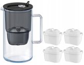 DZBANEK FILTRUJĄCY AQUAPHOR GLASS 2,5L SZKLANY CZARNY +4 FILTRY
