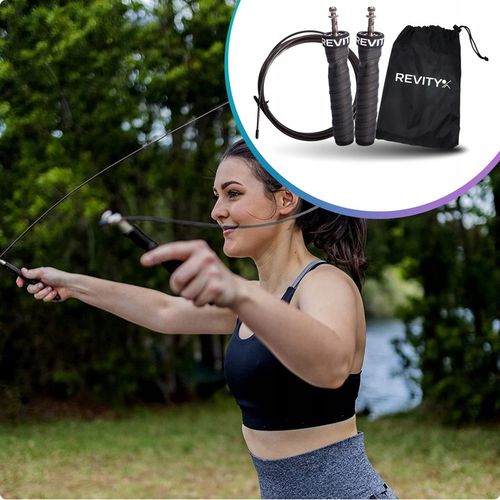 SKAKANKA BOKSERSKA ERGONOMICZNA REGULOWANA Z ŁOŻYSKAMI I OBCIĄŻENIEM na Arena.pl